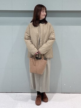 「SUPERGA（スペルガ）のアイテム」を使った、makiさん（レディース・154cm）の冬コーディネート