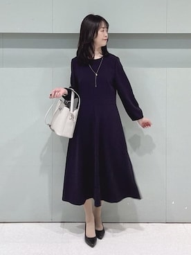 「UNTITLED（アンタイトル）のアイテム（ワンピース/ドレス）」を使った、makiさん（レディース・154cm）の春コーディネート