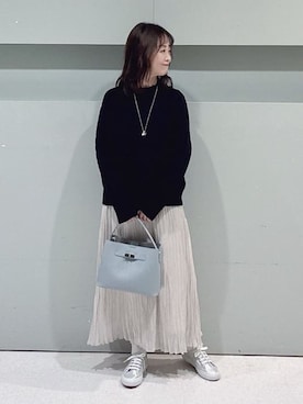 「SUPERGA（スペルガ）のアイテム」を使った、makiさん（レディース・154cm）の冬コーディネート
