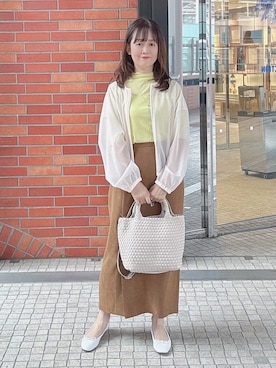 「UNTITLED（アンタイトル）のアイテム（スカート）」を使った、makiさん（レディース・154cm）の秋コーディネート