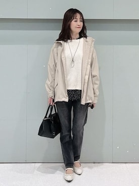 「UNTITLED（アンタイトル）のアイテム（ブルゾン）」を使った、makiさん（レディース・154cm）の冬コーディネート