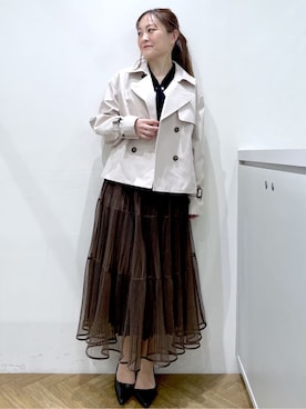 「COCUE（コキュ）のアイテム」を使った、Junさん（レディース・156cm）の春コーディネート