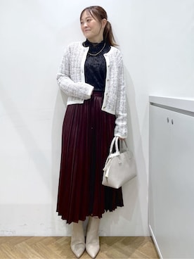 「index（インデックス）のアイテム（バッグ）」を使った、Junさん（レディース・156cm）の冬コーディネート