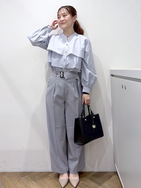 「OPAQUE.CLIP（オペークドットクリップ）のアイテム」を使った、Junさん（レディース・156cm）の夏コーディネート