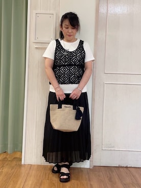 「DRESKIP（ドレスキップ）のアイテム」を使った、ke-yさん（レディース・160cm）の春コーディネート