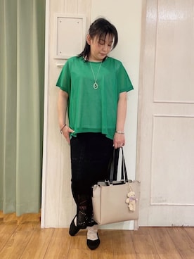 「アイテム（チャーム）」を使った、ke-yさん（レディース・160cm）の春コーディネート