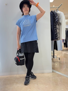 「アイテム（サンバイザー）」を使った、いっちゃんさん（レディース・155cm）の春コーディネート