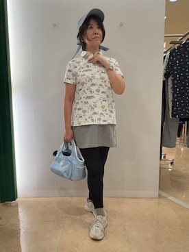 「アイテム（サンバイザー）」を使った、いっちゃんさん（レディース・155cm）の夏コーディネート