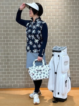 「アイテム（サンバイザー）」を使った、いっちゃんさん（レディース・155cm）の春コーディネート