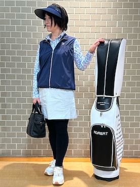 「アイテム（サンバイザー）」を使った、いっちゃんさん（レディース・155cm）の春コーディネート