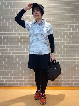 「アイテム（サンバイザー）」を使った、いっちゃんさん（レディース・155cm）の春コーディネート