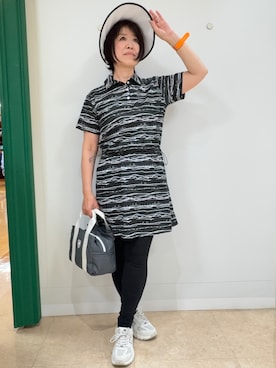 「アイテム（サンバイザー）」を使った、いっちゃんさん（レディース・155cm）の春コーディネート