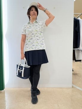 「adabat（アダバット）のアイテム」を使った、いっちゃんさん（レディース・155cm）の夏コーディネート