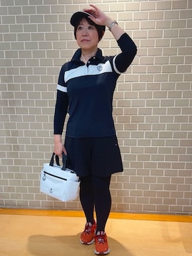 「アイテム（サンバイザー）」を使った、いっちゃんさん（レディース・155cm）の春コーディネート