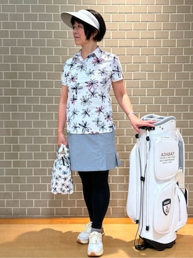 「アイテム（サンバイザー）」を使った、いっちゃんさん（レディース・155cm）の春コーディネート