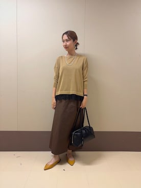 「UNTITLED（アンタイトル）のアイテム（スカート）」を使った、yuriさん（レディース・160cm）の秋コーディネート