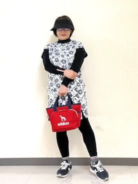 「アイテム（サンバイザー）」を使った、Yさん（レディース・149cm）の夏コーディネート