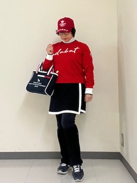 「アイテム（その他、ブルー系）」を使った、Yさん（レディース・149cm）の春コーディネート
