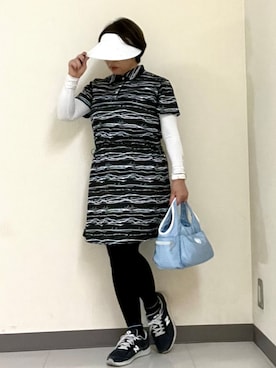 「アイテム（サンバイザー）」を使った、Yさん（レディース・149cm）の春コーディネート