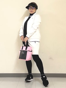 「アイテム（サンバイザー）」を使った、Yさん（レディース・149cm）の秋コーディネート