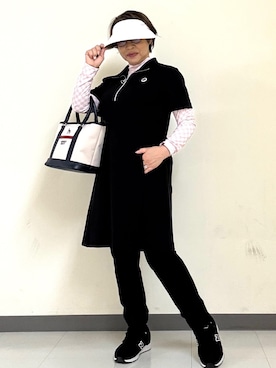 「アイテム（サンバイザー）」を使った、Yさん（レディース・149cm）の夏コーディネート