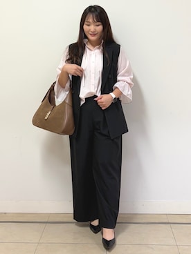 「COUP DE CHANCE（クードシャンス）のアイテム（シャツ/ブラウス）」を使った、はなさん（レディース・160cm）の秋コーディネート