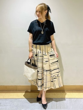 「UNTITLED（アンタイトル）のアイテム（パンプス）」を使った、sattoさん（レディース・152cm）の夏コーディネート