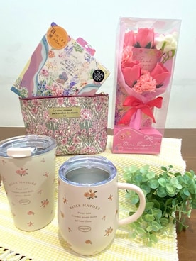 「one'sterrace（ワンズテラス）の◆ベルナチュール ステンレスマグ 320ml（グラス/マグカップ/タンブラー、ピンク系）」を使った、Chihaさん（レディース・150cm）の春コーディネート