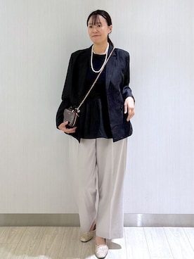 「アイテム（ポーチ、ブラウン系）」を使った、akariさん（レディース・164cm）の夏コーディネート
