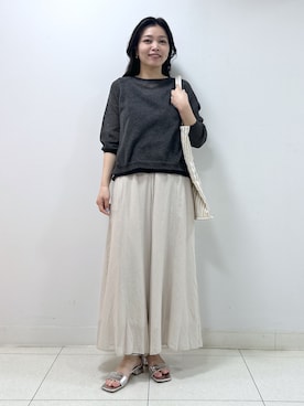 「Sunauna（スーナウーナ）のアイテム」を使った、kai12230さん（レディース・161cm）の春コーディネート