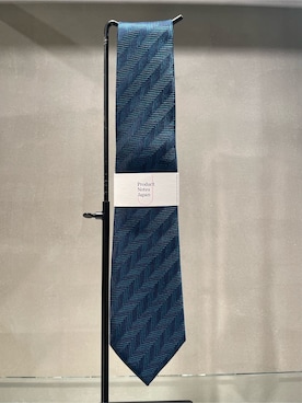 「TAKEO KIKUCHI（タケオキクチ）の【Made in JAPAN】矢絣（やがすり）シルクネクタイ（ネクタイ、グリーン系）」を使った、中村さん（メンズ・170cm）の冬コーディネート