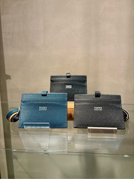 「TAKEO KIKUCHI（タケオキクチ）の【ソフト＆ナチュラル】ミニメッシュ レザー IDカードホルダー（名刺入れ、ブルー系）」を使った、中村さん（メンズ・170cm）の冬コーディネート