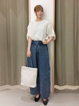 「THE SHOP TK （ザ ショップ ティーケー ）のアイテム（パンプス）」を使った、ミリさん（レディース・170cm）の春コーディネート