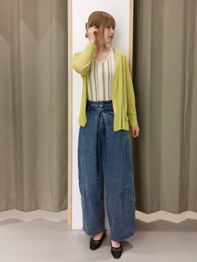 「THE SHOP TK （ザ ショップ ティーケー ）のアイテム（タンクトップ）」を使った、ミリさん（レディース・170cm）の春コーディネート