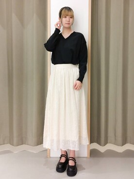 「THE SHOP TK （ザ ショップ ティーケー ）のアイテム（パンプス）」を使った、ミリさん（レディース・170cm）の春コーディネート