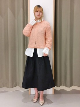 「THE SHOP TK （ザ ショップ ティーケー ）のアイテム（パンプス）」を使った、ミリさん（レディース・170cm）の冬コーディネート