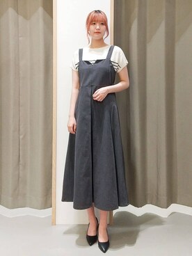 「THE SHOP TK （ザ ショップ ティーケー ）のアイテム（パンプス）」を使った、ミリさん（レディース・170cm）の春コーディネート