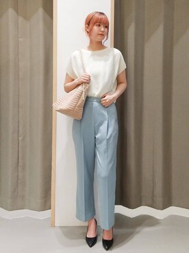 「THE SHOP TK （ザ ショップ ティーケー ）のアイテム（パンプス）」を使った、ミリさん（レディース・170cm）の春コーディネート