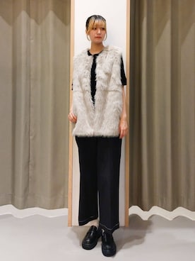 「THE SHOP TK （ザ ショップ ティーケー ）のアイテム（デニムパンツ）」を使った、ミリさん（レディース・170cm）の秋コーディネート