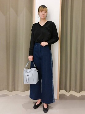 「THE SHOP TK （ザ ショップ ティーケー ）のアイテム（パンプス）」を使った、ミリさん（レディース・170cm）の春コーディネート