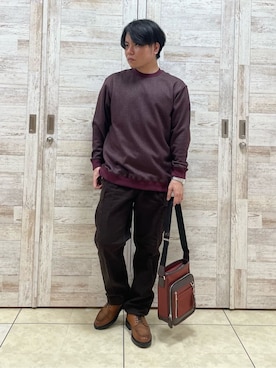 「TAKEO KIKUCHI（タケオキクチ）の【Made in JAPAN】3針クォーツウォッチ（アナログ腕時計、ホワイト系）」を使った、Suehiroさん（メンズ・165cm）の秋コーディネート