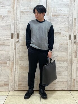 「TAKEO KIKUCHI（タケオキクチ）の【Made in JAPAN】3針クォーツウォッチ（アナログ腕時計、ブラック系）」を使った、Suehiroさん（メンズ・165cm）の秋コーディネート