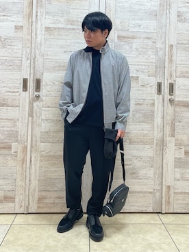 「TAKEO KIKUCHI（タケオキクチ）のソーラークラシックウォッチ＜ メンズ 時計 ウォッチ ソーラー ＞（アナログ腕時計、ホワイト系）」を使った、Suehiroさん（メンズ・165cm）の秋コーディネート