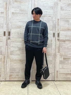 「TAKEO KIKUCHI（タケオキクチ）の【Made in JAPAN】3針クォーツウォッチ（アナログ腕時計、ブラック系）」を使った、Suehiroさん（メンズ・165cm）の秋コーディネート