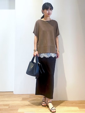 「OPAQUE.CLIP（オペークドットクリップ）のアイテム」を使った、あいさん（レディース・169cm）の夏コーディネート