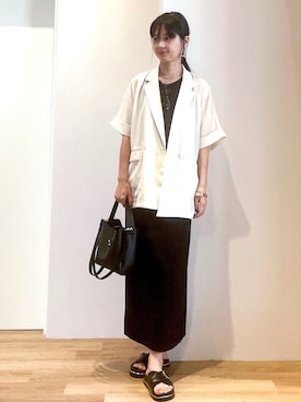 「オフィスカジュアル」｜あいさん（レディース・169cm）の夏コーディネート