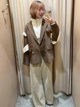 三田真凜さん（レディース・166cm）の春コーディネート