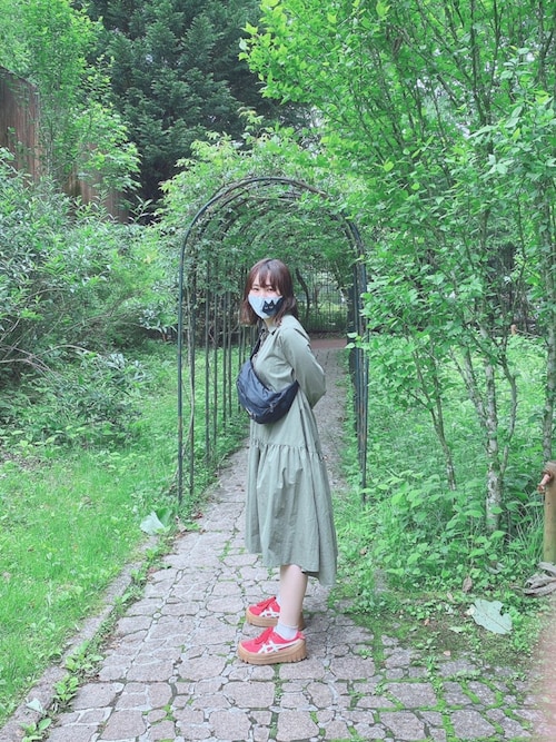 ビームスボーイ　イタリア軍　ワンピース BEAMS BOY BEAMS BOY Striped Button-Down Long Sleeve Shirt