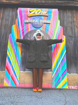 「USJ」｜「アイテム（その他アウター）」を使った、コウユさん（レディース・157cm）の秋コーディネート