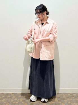 「FRAMeWORK（フレームワーク）のアイテム（ジャケット/アウター）」を使った、chiakiさん（レディース・163cm）の春コーディネート